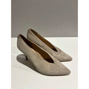 Vince Camuto Women's Size 10 Anika Beige Suede Pointed-Toe Heels